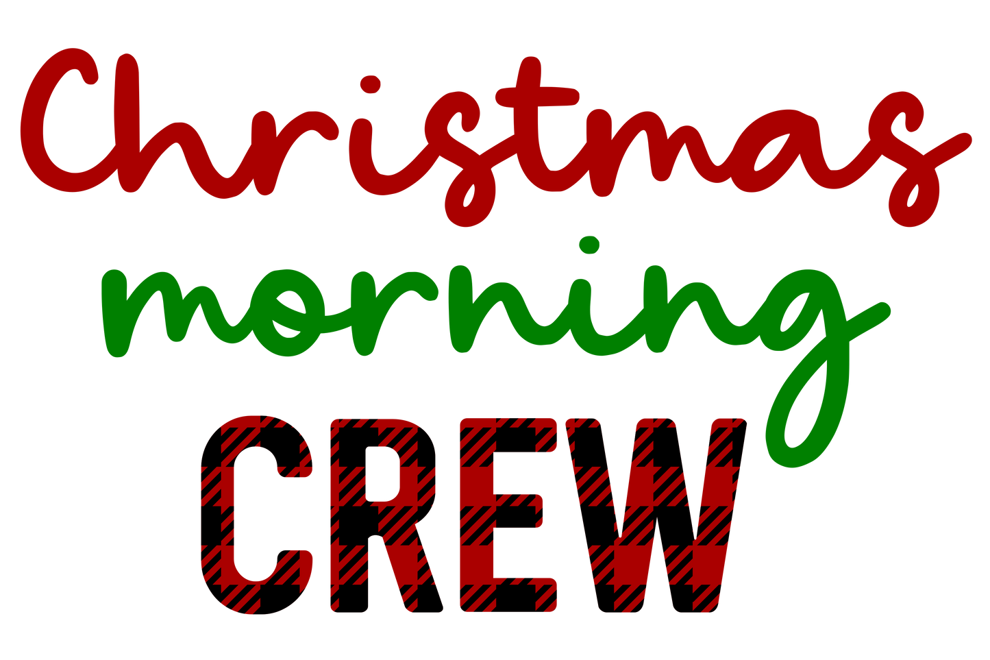 Christmas Morning Crew Plaid