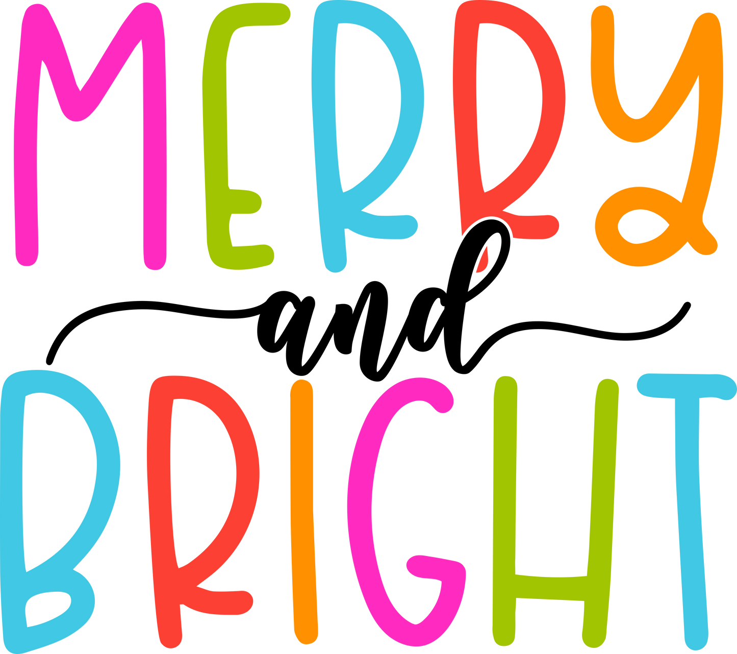 Colorful Merry And Bright