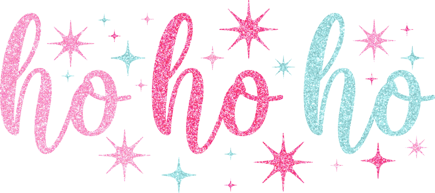Pink Glitter Ho Ho Ho