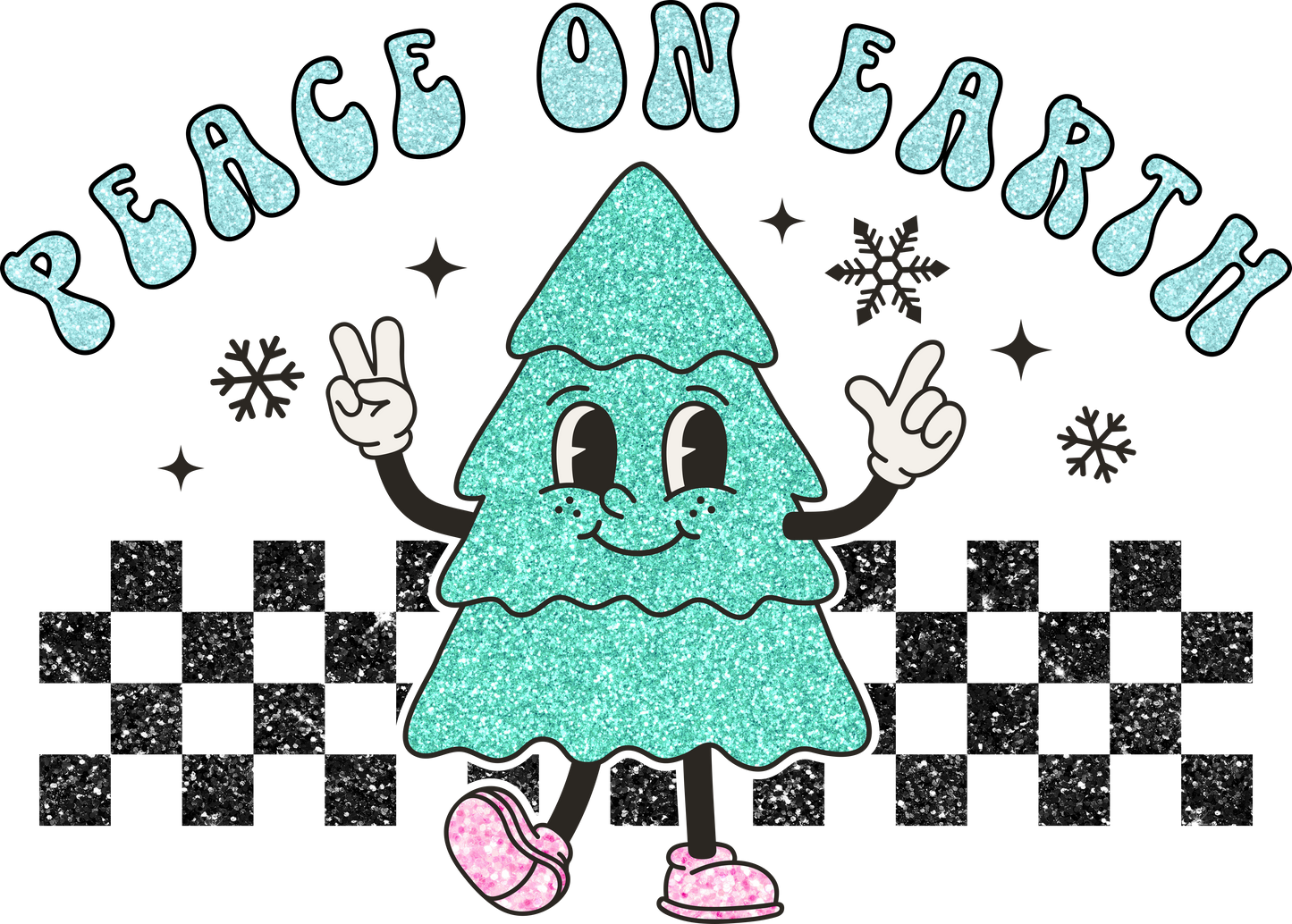 Retro Tree Peace On Earth