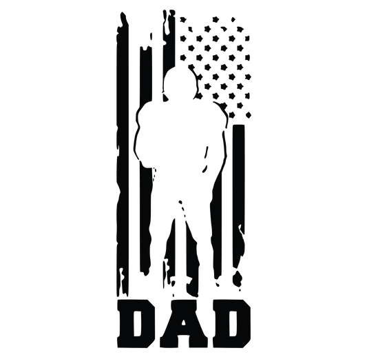 Football Dad Flag Black