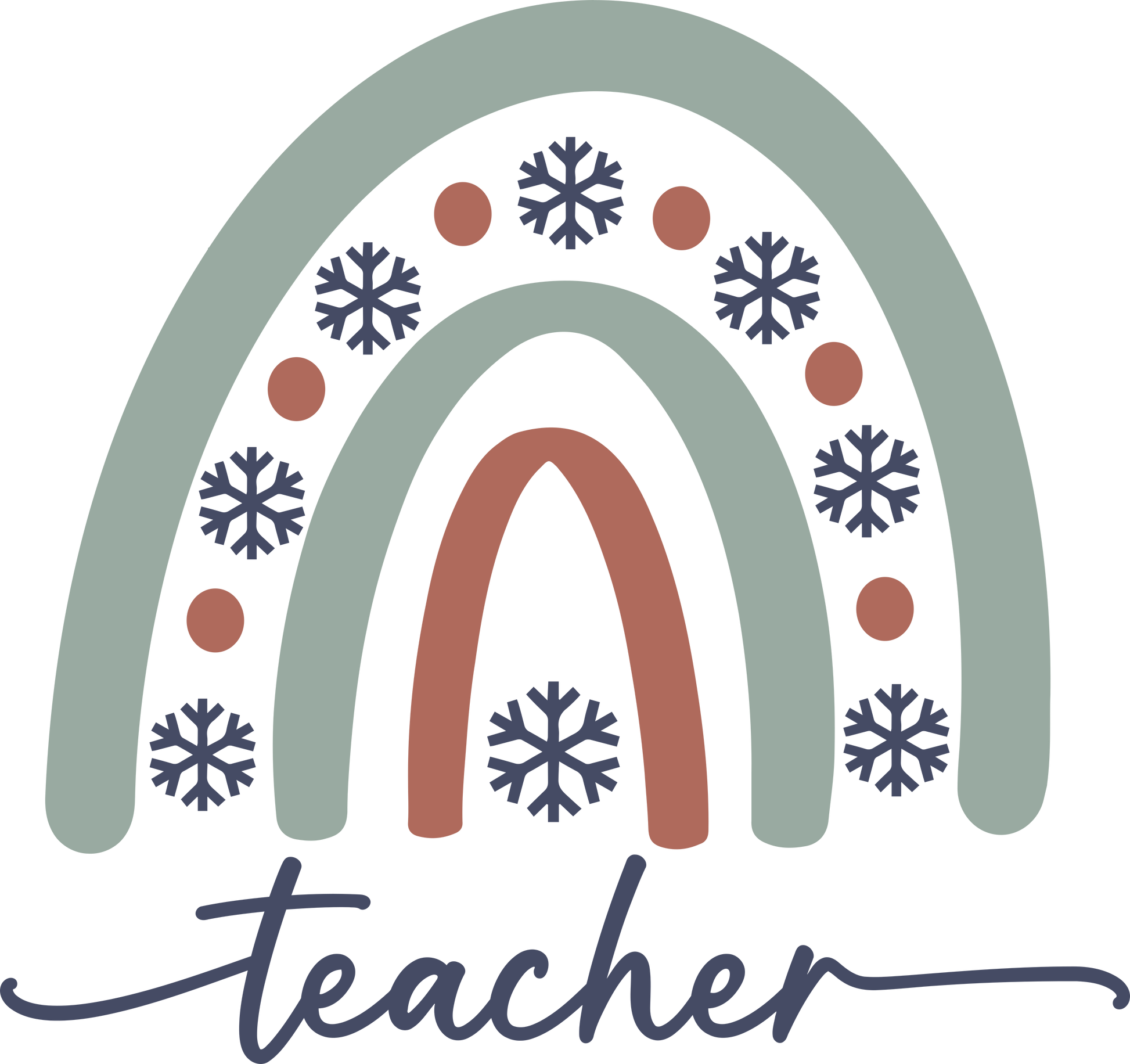 Christmas Teacher Rainbow